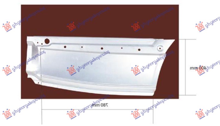 KRAJ ZADNJEG BLATOBRANA (ZADNJI DEO) (4300mm) - DESNO