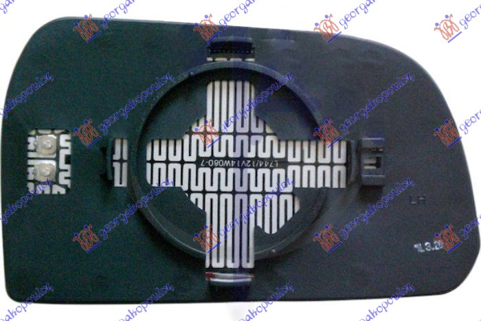 STAKLO RETROVIZORA SA GREJACEM (KONVEKSNO) - LEVO