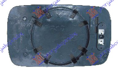 STAKLO RETROVIZORA SA GREJACEM PLAVO (ASFERICNO) - LEVO