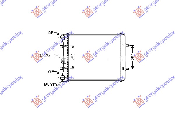 HLADNJAK MOTORA 1.4/1.6 (MAN) (-AC) (43x41.5x2.3)