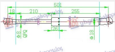 AMORTIZER GEPEK VRATA 5 VRATA/KARAVAN (500L-500N)