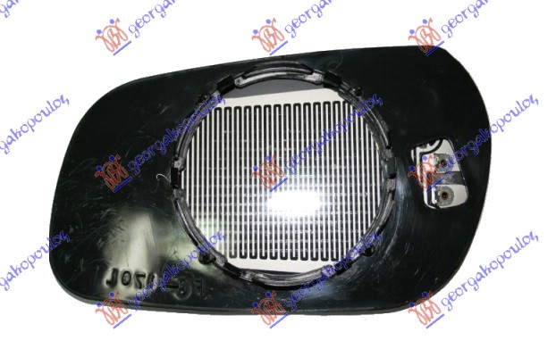 STAKLO RETROVIZORA SA GREJACEM PLAVO -03 (KONVEKSNO) - DESNO