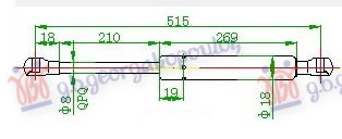 AMORTIZER GEPEK VRATA KARAVAN (515L-500N)