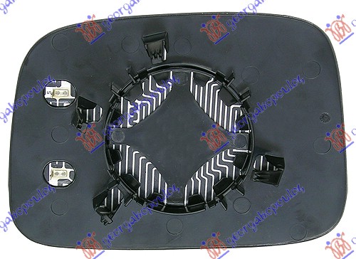 STAKLO RETROVIZORA SA GREJACEM (KONVEKSNO) - DESNO