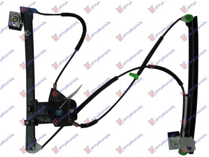 PODIZAC PREDNJEG PROZORA ELEKTRICNI (BEZ MOTORA) 3 VRATA (A KVALITET) - LEVO