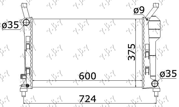 HLADNJAK MOTORA 1.5/1.7i 8V (+/-AC) (60x37.4) MX