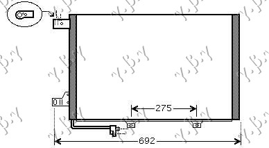 HLADNJAK KLIME BENZIN (600x410x16) 2 NOSACA