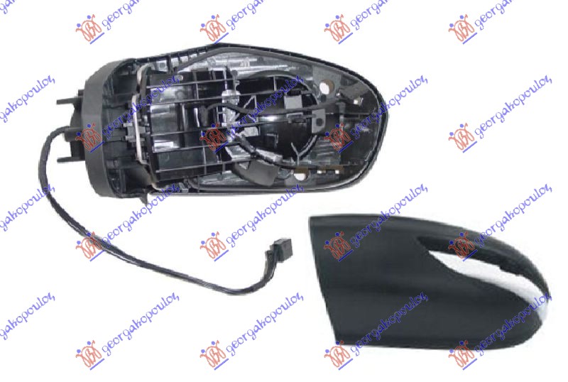 RETROVIZOR ELEKTRICNI SA GREJACEM (ELEKTRO-SKLOPIV) (MIGAVAC) -08 (A KVALITET) ( - LEVO