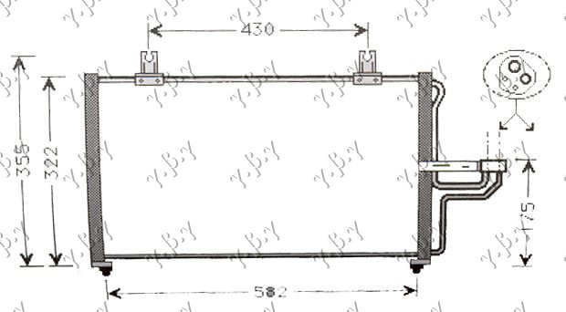 HLADNJAK KLIME BENZIN (58x28.2)