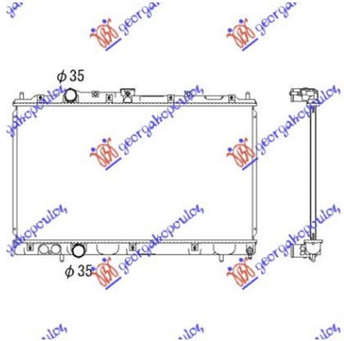HLADNJAK MOTORA 1.3/1.5/1.6/1.4CC (37.5x66) (KOYO)