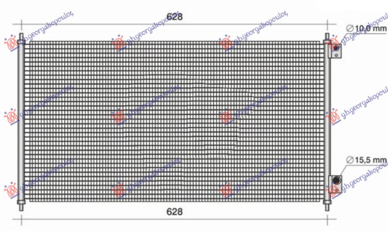 HLADNJAK KLIME 1.4i/1.6i/1.7i BENZIN (612x339x16)