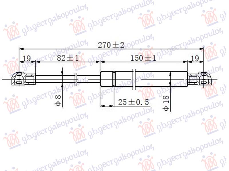 AMORTIZER GEPEK VRATA (270L-380N) 