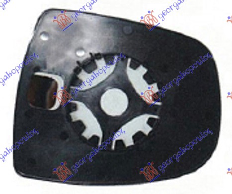 STAKLO RETROVIZORA SA GREJACEM (GORNJI DEO) (KONVEKSNO) - LEVO