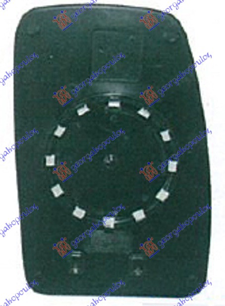 STAKLO RETROVIZORA SA GREJACEM (GORNJI DEO) 03- (KONVEKSNO) - LEVO