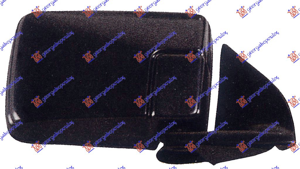 RETROVIZOR MEHANICKI CRNI 89- (A KVALITET) (KONVEKSNO STAKLO) - DESNO