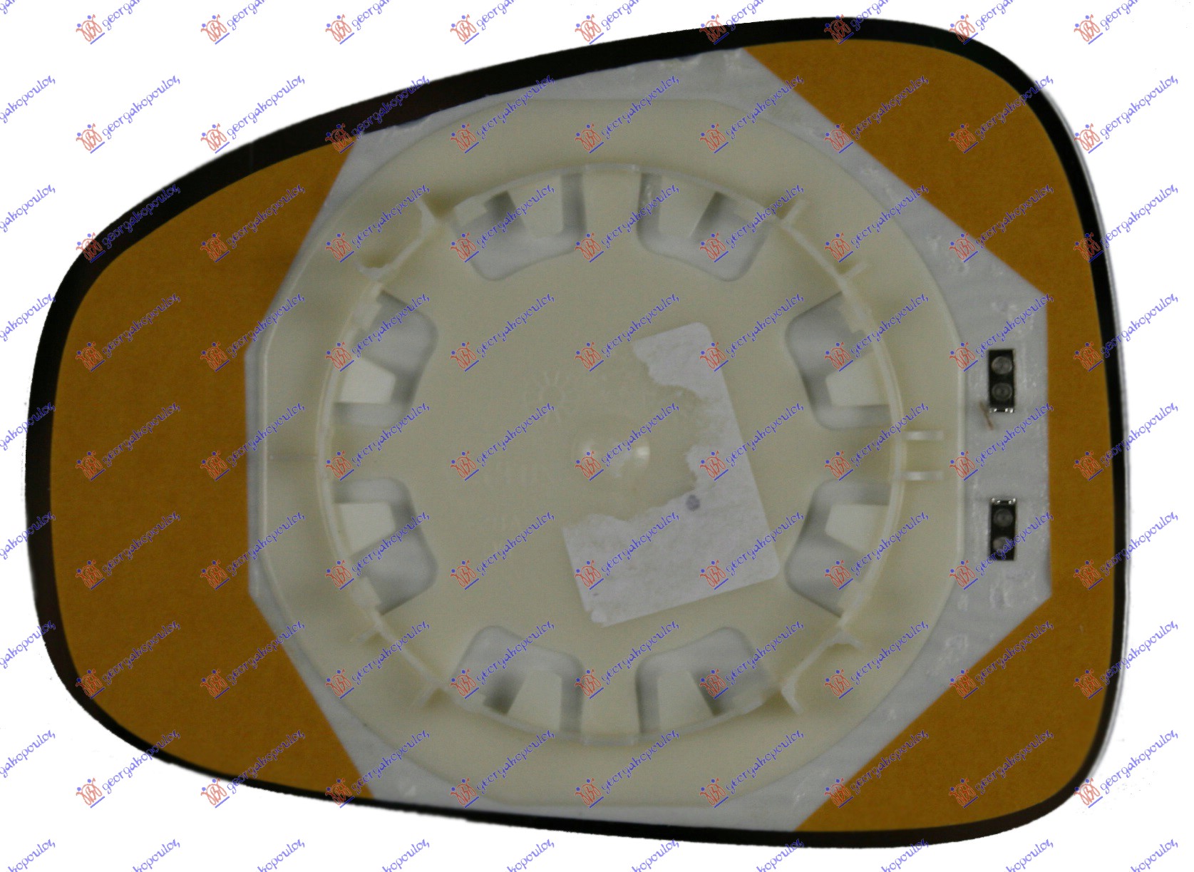 STAKLO RETROVIZORA SA GREJACEM PLAVO (KONVEKSNO) - DESNO