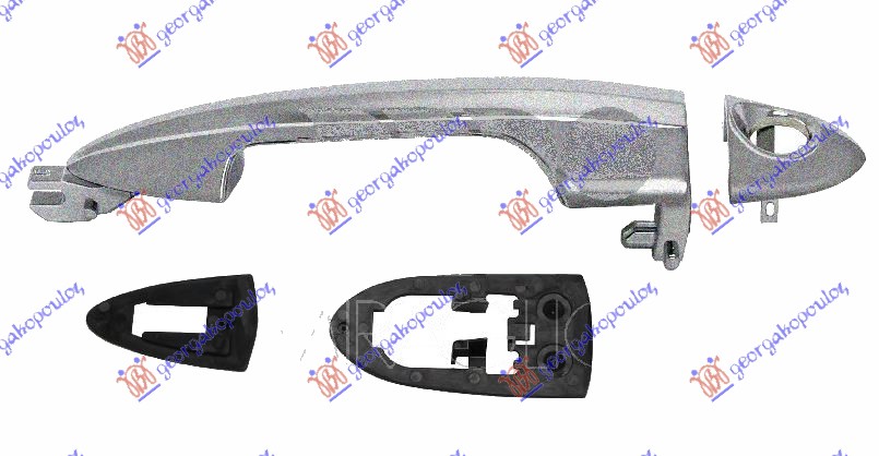 KVAKA PREDNJIH VRATA SPOLJASNJA SREBRNA - LEVO