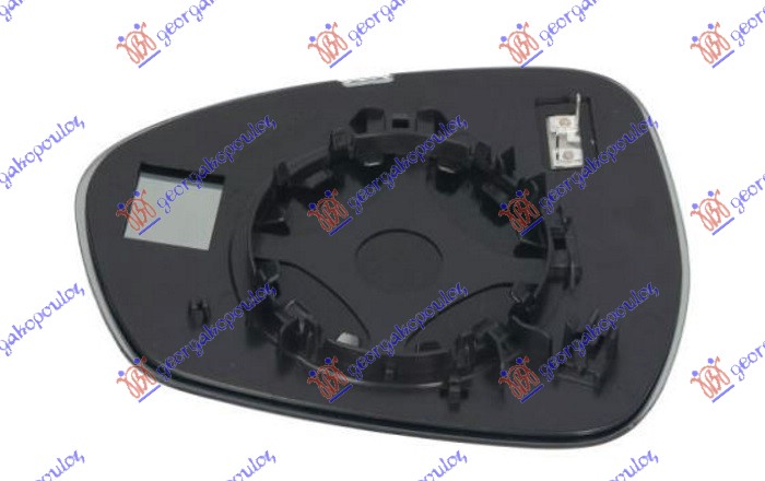 STAKLO RETROVIZORA SA GREJACEM (KONVEKSNO) - DESNO