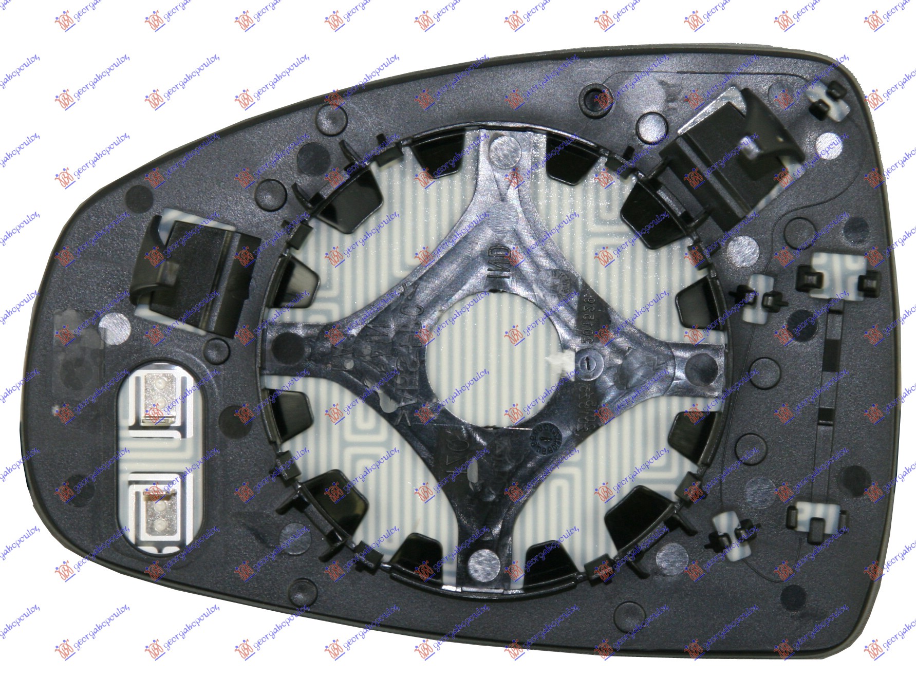 STAKLO RETROVIZORA SA GREJACEM (KONVEKSNO) - DESNO