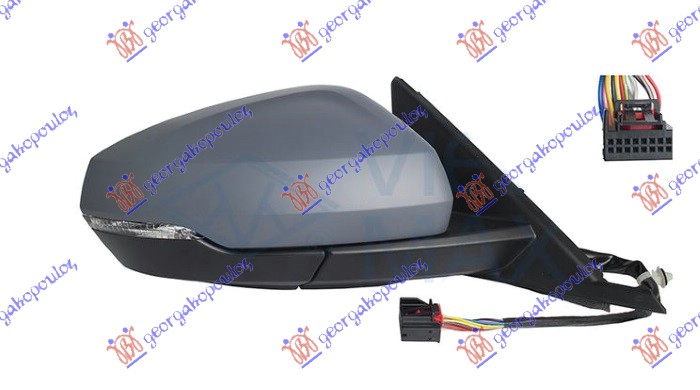 RETROVIZOR ELEKTRICNI SA GREJACEM PM (ELEKTRO-SKLOPIV) (MIGAVAC) (MEMORIJA) (12  - DESNO