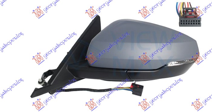 RETROVIZOR ELEKTRICNI SA GREJACEM PM (ELEKTRO-SKLOPIV) (MIGAVAC) (8 PIN) (A KVAL - LEVO