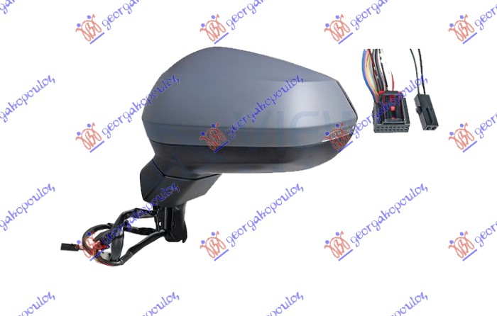 RETROVIZOR ELEK. SA GREJ. PM (ELEKTRO-SKLOPIV) (MIGAVAC) (SAMOZATAMNJIVANJE) (MR - LEVO