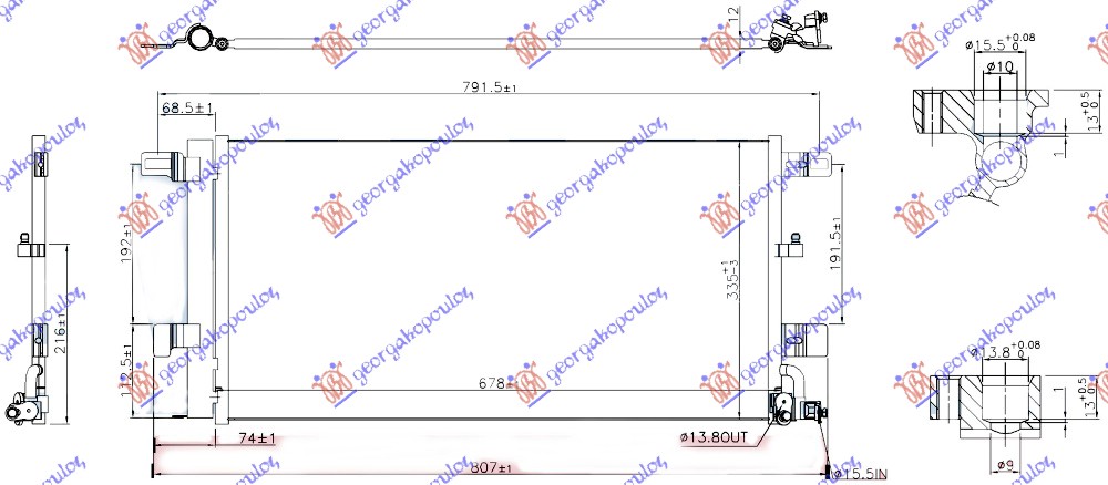 HLADNJAK KLIME 2.0 TFSi BENZIN (678x335x12)