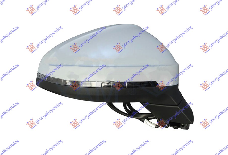 RETROVIZOR ELEKTRICNI SA GREJACEM PM (MIGAVAC) (8 PIN) (A KVALITET) (KONVEKSNO S - DESNO