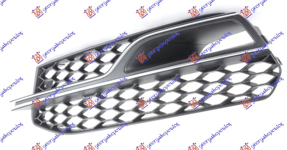 RESETKA PREDNJEG BRANIKA SA HROM (SA MAGLENKOM) (S3) - LEVO