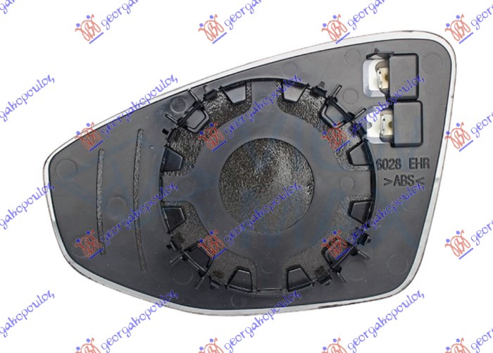 STAKLO RETROVIZORA SA GREJACEM (KONVEKSNO) - DESNO