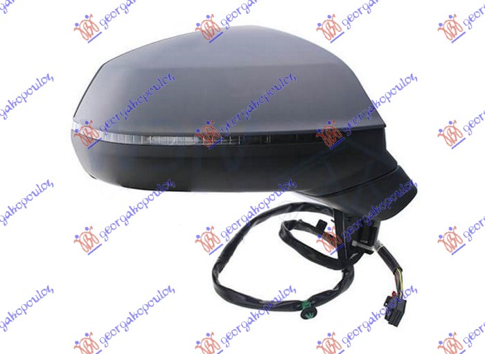 RETROVIZOR ELEKTRICNI SA GREJACEM PM (ELEKTRO-SKLOPIV) (MIGAVAC) (12 PIN) (A KVA