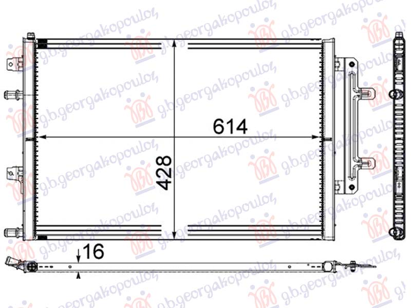 HLADNJAK MOTORA DODATNI 3.0/4.0 TFSi BENZIN (615x430x16) (MAHLE BEHR)
