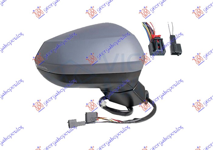 RETROVIZOR ELEK. SA GREJ. PM (ELEK-SKLOPIV) (MIGAVAC) (SAMOZATAMNJIVANJE) (MEM)  - DESNO