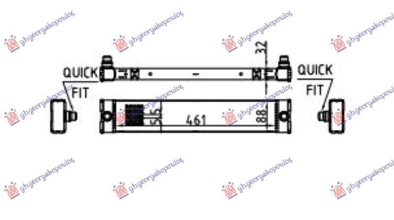 HLADNJAK MOTORA DODATNI 3.0 DIZEL - 4.4 BENZIN (460x90)