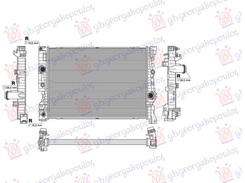 HLADNJAK MOTORA 2.0/3.0 DIZEL (625x446) (NRF)