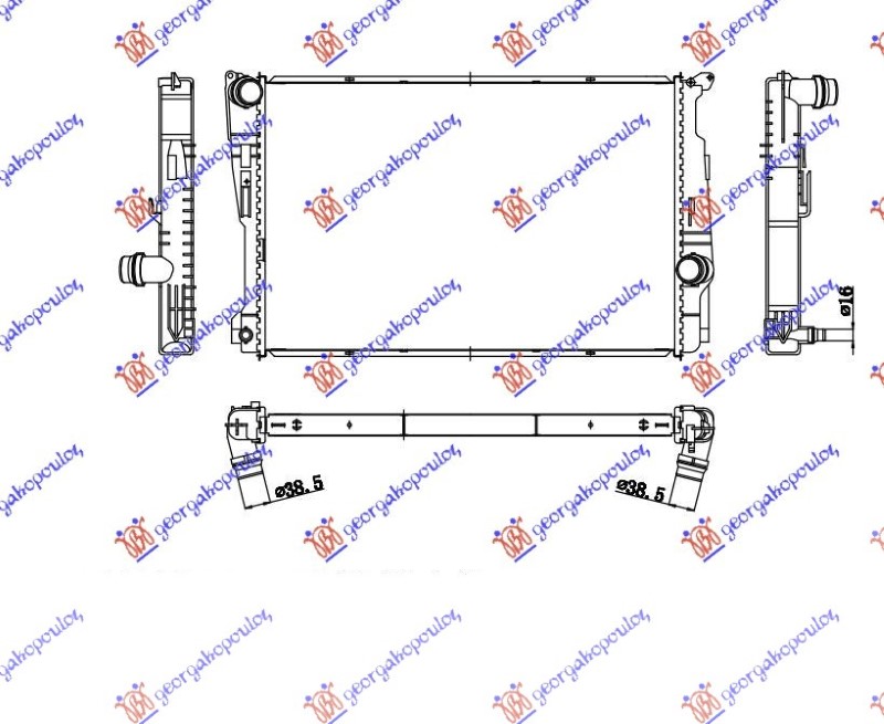 HLADNJAK MOTORA ZA SVE MODELE BENZIN/DIZEL (AUTO) (600x390x32) (NRF)