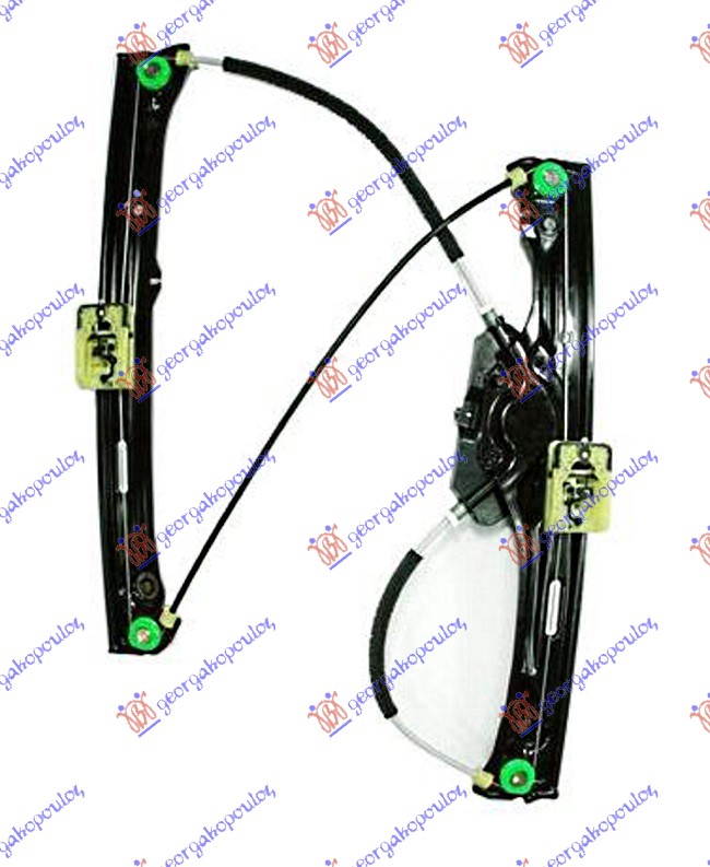 PODIZAC PREDNJEG PROZORA ELEKTRICNI (BEZ MOTORA) - DESNO