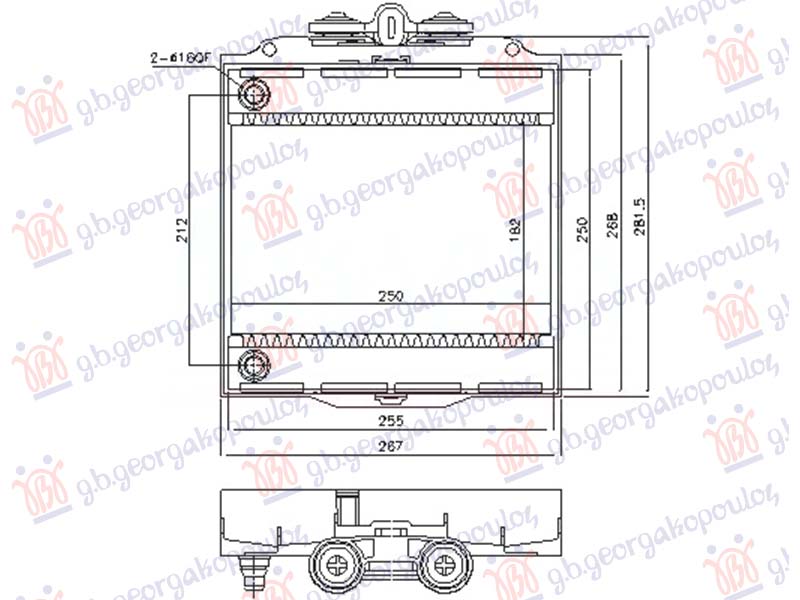 HLADNJAK MOTORA DODATNI 3.0 BENZIN (250x182) (NRF)