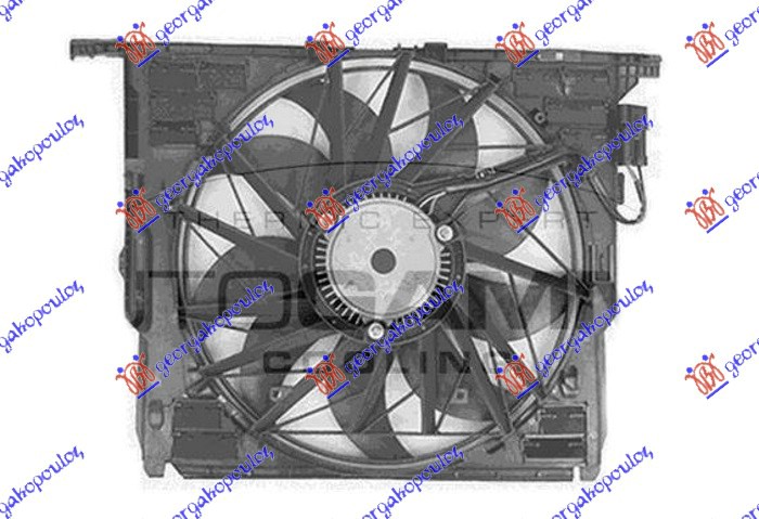 VENTILATOR KOMPLET (4.4 BENZIN - 2.0/3.0 DIZEL) (480mm) (850W) (3 PIN)