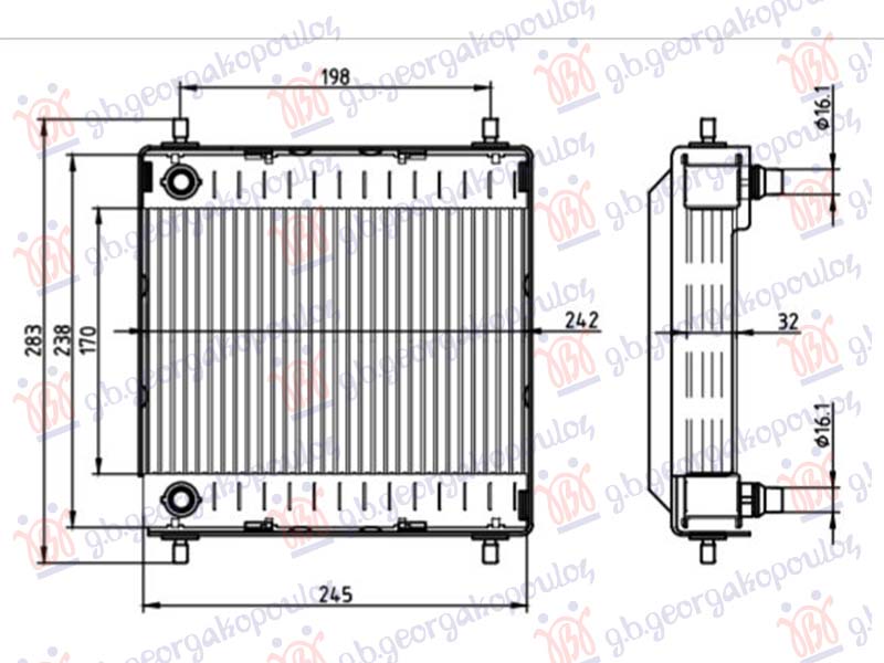 HLADNJAK MOTORA DODATNI 2.0/3.0/4.4 BENZIN (180x240) (NRF)