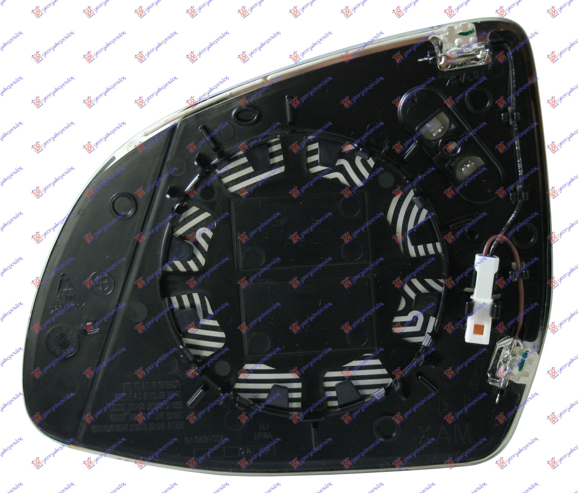 STAKLO RETROVIZORA SA GREJACEM (ASFERICNO) - DESNO