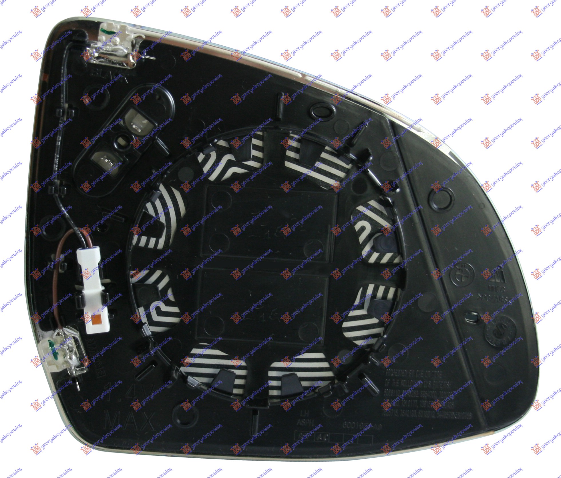 STAKLO RETROVIZORA SA GREJACEM (ASFERICNO) - LEVO