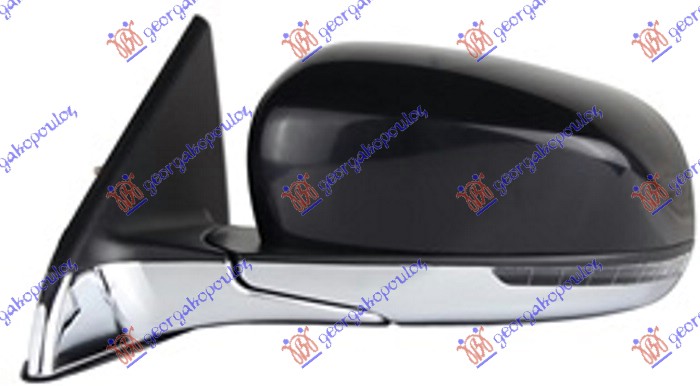 RETROVIZOR ELEKTRICNI SA GREJACEM PM (MIGAVAC) (HROM NOSAC) (RAVNO STAKLO) - LEVO