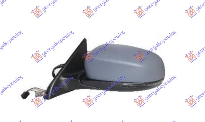 RETROVIZOR ELEKTRICNI SA GREJACEM PM (ELEKTRO-SKLOPIV) (MIGAVAC) (ASFERICNO STAK - LEVO