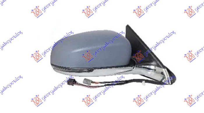 RETROVIZOR ELEKTRICNI SA GREJACEM PM (MIGAVAC) (SVETLO) (MRTAV UGAO) (HROM NOSAC