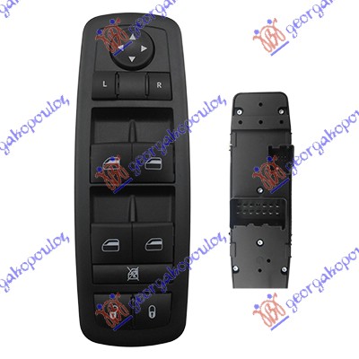 PREKIDAC U PREDNJIM VRATIMA (4 TASTERA) (CENTRALNO ZAKLJUCAVANJE) (21 PIN) - LEVO