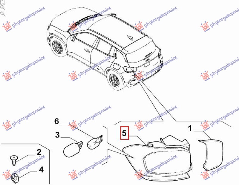 STOP LAMPA (O) - LEVO