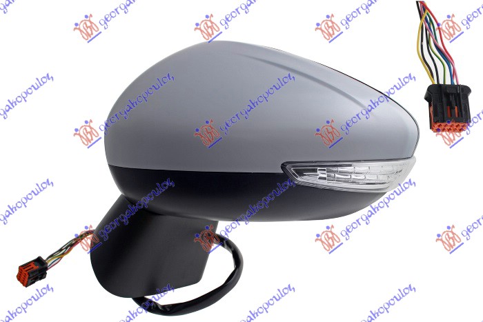 RETROVIZOR ELEKTRICNI SA GREJACEM PM (MIGAVAC) (6 PIN) (A KVALITET) (KONVEKSNO S - LEVO