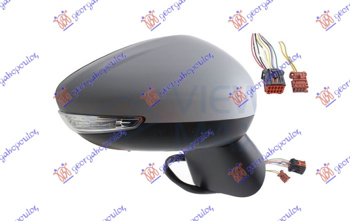 RETROVIZOR ELEKTRICNI SA GREJACEM PM (ELEKTRO-SKLOPIV) (MIGAVAC) (SVETLO) (SENZO - DESNO