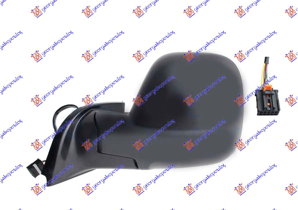 RETROVIZOR ELEKTRICNI SA GREJACEM (5 PIN) (A KVALITET) (KONVEKSNO STAKLO) - LEVO